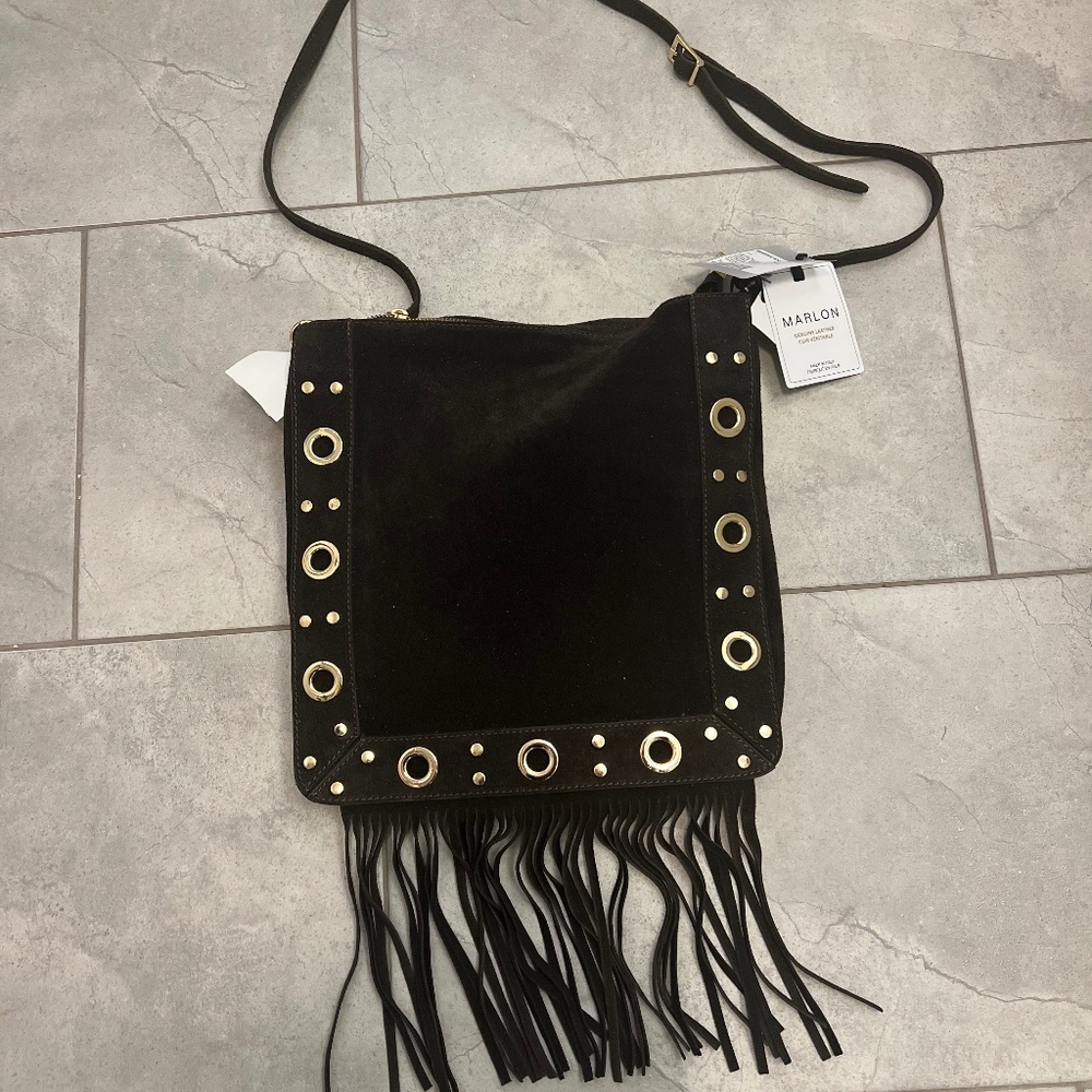 Marlon brown genuine leather bag